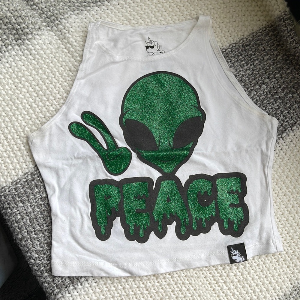 Aliens rave crop top